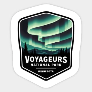 Aurora Borealis Voyageurs NP US Emblem Sticker